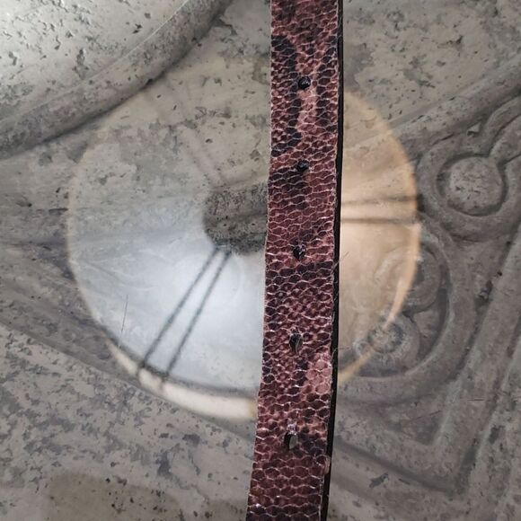 NINE West Snake Print Gold Buckle Belt -> 9W Snake Print Gld Buckle Belt - Picture 5 of 6